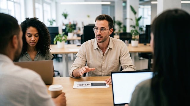 modern office team working on UX UI design projects